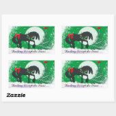 ハートウマVIホリデイ（ホリデーツリー） 長方形シール (シート)