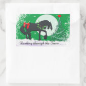 ハートウマVIホリデイ（ホリデーツリー） 長方形シール (バッグ)