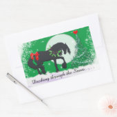 ハートウマVIホリデイ（ホリデーツリー） 長方形シール (封筒)