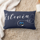 ハートエストニア国旗 ランバークッション (ブランケット)