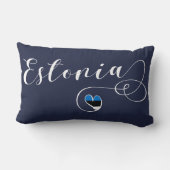 ハートエストニア国旗 ランバークッション (裏面)