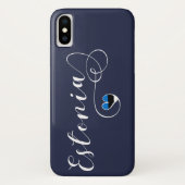 ハートエストニア携帯電話ケース，エストニア Case-Mate iPhoneケース (裏面)