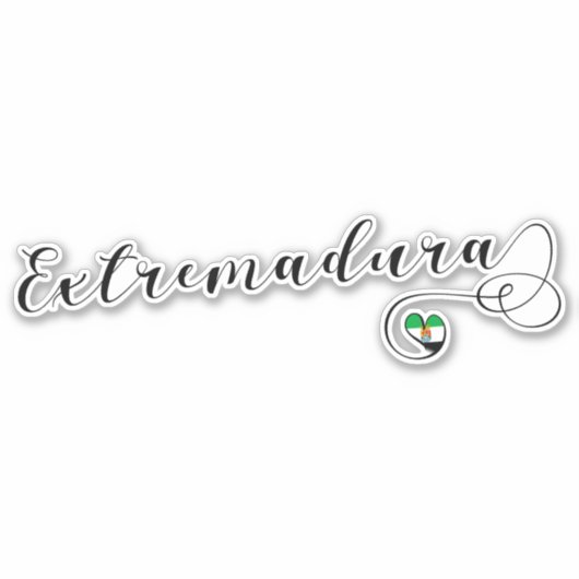 ハートエストレマウラ国旗、スペイン シール (正面)