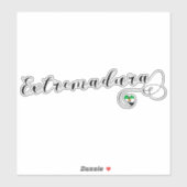 ハートエストレマウラ国旗、スペイン シール (シート)