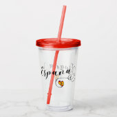 ハートエスパーニャスペインの国旗 アクリルタンブラー (裏面)