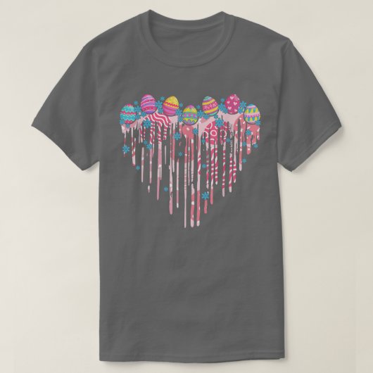 ハートエッグイースターバニーハロー春 Tシャツ (デザイン正面)