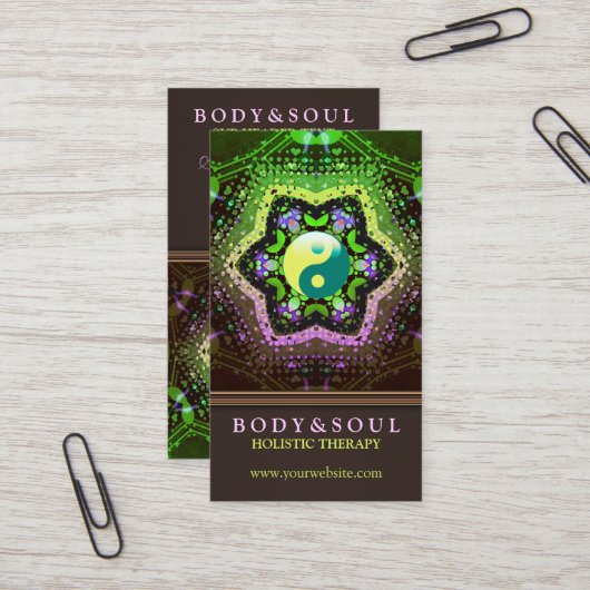 ハートエナジーインヤンニューエイジ名刺 名刺 (正面/裏面インサイチュ)