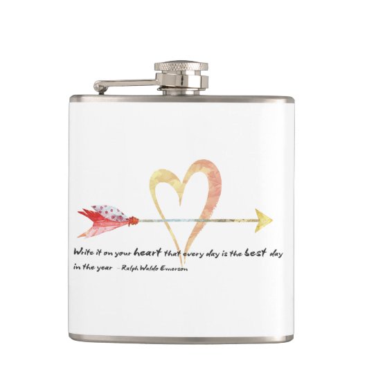 ハートエマーソン引用文 フラスク (正面)