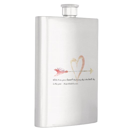 ハートエマーソン引用文 フラスク (右)