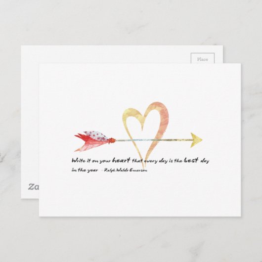 ハートエマーソン引用文 ポストカード (正面/裏面)