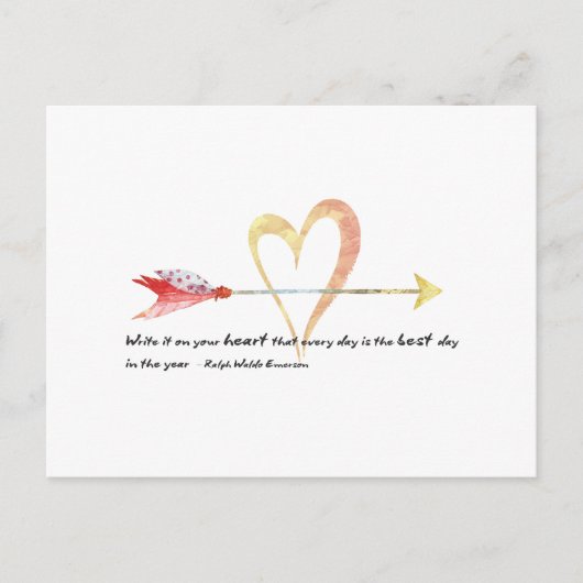 ハートエマーソン引用文 ポストカード (正面)