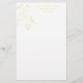 ハートエレガントゴールデン結婚ズ記念日 便箋 (正面)