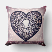 ハートエレガントシルエット クッション (正面)