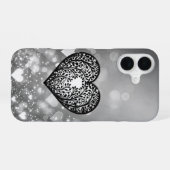 ハートエレガントシルエット iPhone 16ケース (裏面横)