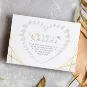 ハートエレガントパール&プロセッコ金ゴールドブライダルシャワー エンクロージャーカード