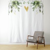 ハートエレガントユーカリ結婚グリネリーの背景 タペストリー (インサイチュ)