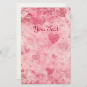 ハートエレガント付きひな形 便箋 (正面/裏面)