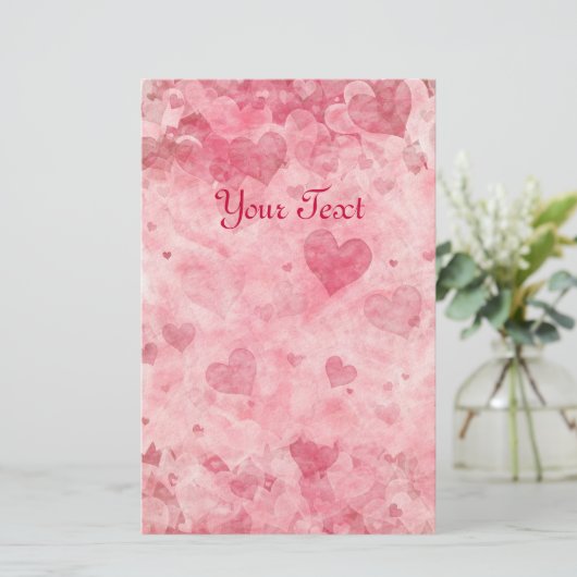 ハートエレガント付きひな形 便箋 (スタンド正面)