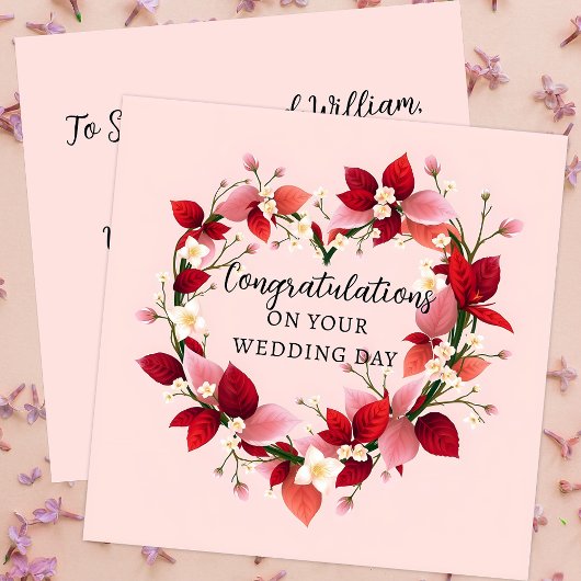 ハートエレガント型リース結婚の祝い