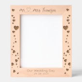 ハートエレガント氏の新結婚婚カップル レーザー彫刻フレーム (正面)