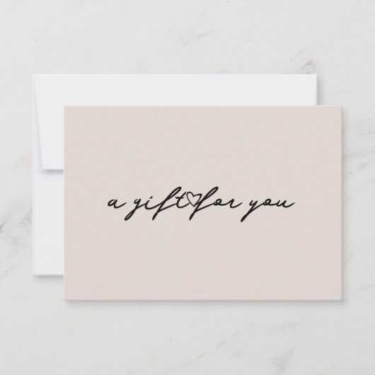 ハートエレガント美しいギフトベージュ証明書カード 招待状 (正面)