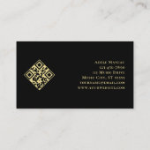 ハートエレガントB QRコードバイオリン先生バイオリニスト 名刺 (裏面)