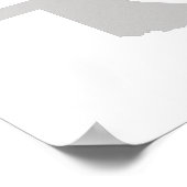 ハートオクラホマ州シルエット ポスター (角)