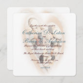 ハートオブシーシェルズビーチ結婚式婚約招待状 招待状 (正面/裏面)