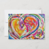 ハートオブジョイカスタムスモール招待状または招待状 招待状 (正面)