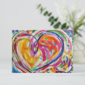 ハートオブジョイカスタムスモール招待状または招待状 招待状 (スタンド正面)