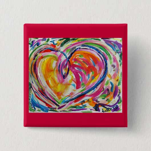 ハートオブジョイボタン 缶バッジ (正面)