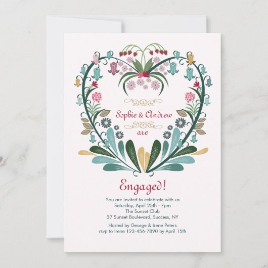 ハートオブフラワーズ招待状 招待状 (正面)