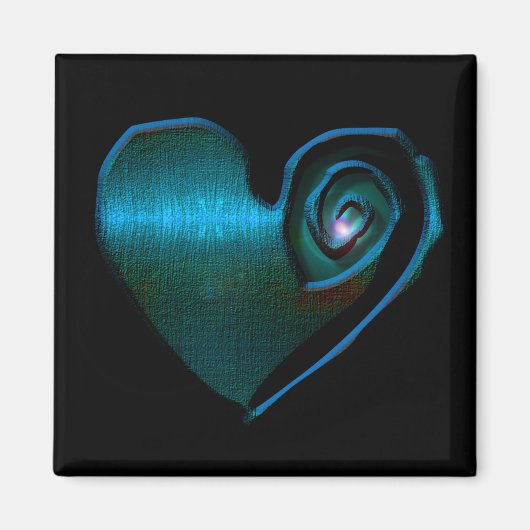 ハートオリジナルデジタルアートワークの再生 マグネット (正面)