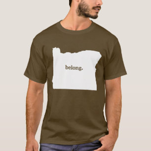 ハートオレゴン所属州マップ Tシャツ