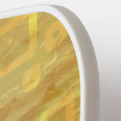 ハートオレンジティントスクウェアピックボールパドル ピックルボールラケット (左詳細)