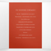 ハートオレンジ色のチューリップのインクの物語の結婚献身 三つ折りプログラム (内部中)