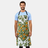 ハートオレンジ：緑の枝が大好き。 エプロン (着用した状態)