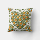 ハートオレンジ：緑の枝が大好き。 クッション (裏面)