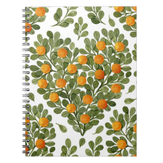 ハートオレンジ：緑の枝が大好き。 ノートブック