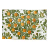 ハートオレンジ：緑の枝が大好き。 枕カバー (裏面)