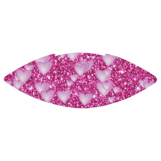 ハートオンきらめくグリッタープリント、ピンク アメリカンフットボール (パネル)