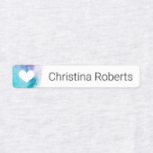 ハートオンウォーター色名前をカスタムするファブリック衣類 ラベル (デザイン1)