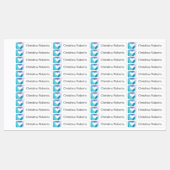 ハートオンウォーター色名前をカスタムするファブリック衣類 ラベル (シート)