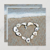 ハートオンザビーチブライダルシャワー 招待状 (正面/裏面)