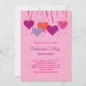 ハートオンストリングバレンタインデイ招待状 招待状 (正面)