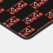 ハートオンチェッカーボード デスクマット (コーナー)