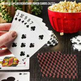 ハートオンチェッカーボード トランプ