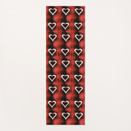 ハートオンチェッカーボード ヨガマット