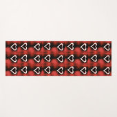 ハートオンチェッカーボード ヨガマット (正面(横))