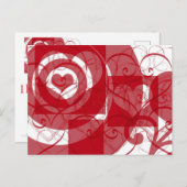 ハートオンハートバレンタイン ポストカード (正面/裏面)